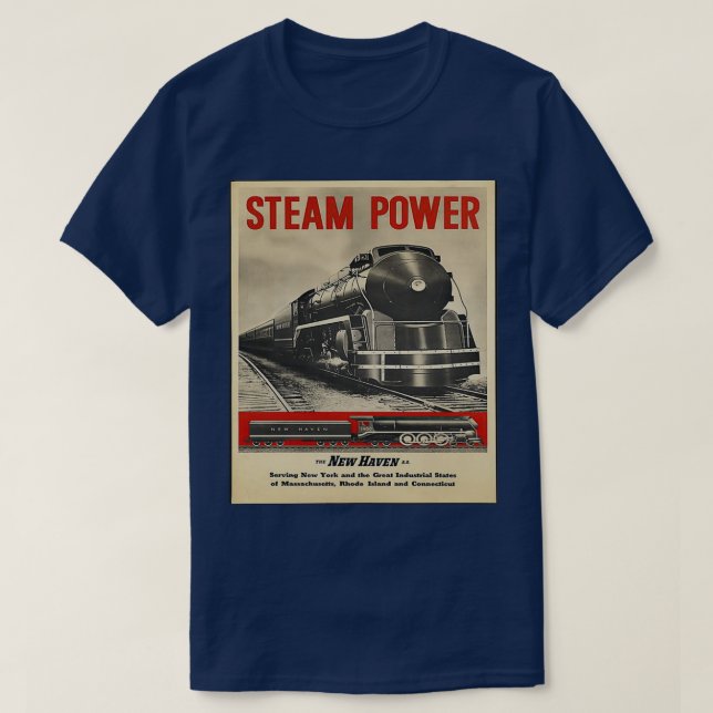 Camiseta Tren del motor de energía de vapor (Diseño del anverso)