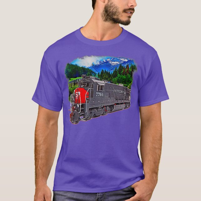 Camiseta Tren del motor del Pacífico Sur (Anverso)