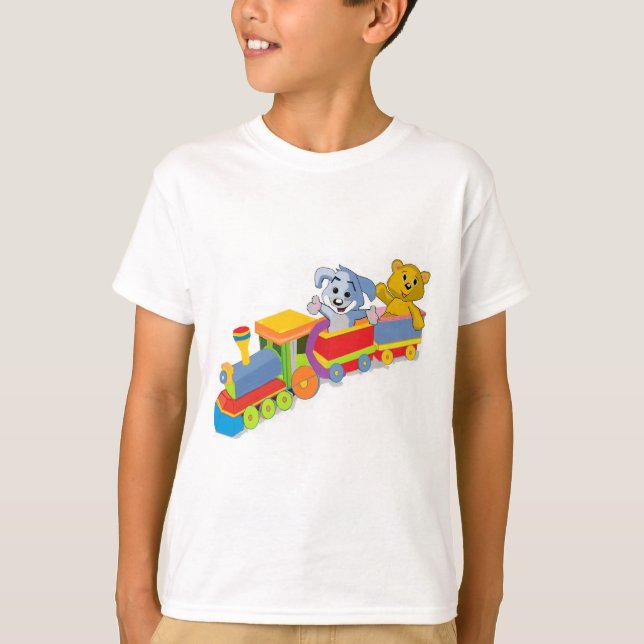 Camiseta Tren del tren de muchos colores (Anverso)