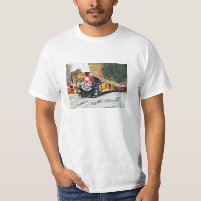 Camiseta Tren del vapor en Silverton, los E.E.U.U. (Anverso)