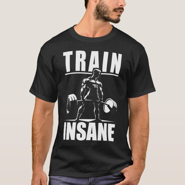 Camiseta Tren demente - Gimnasio motivacional, Fitness de e (Anverso)