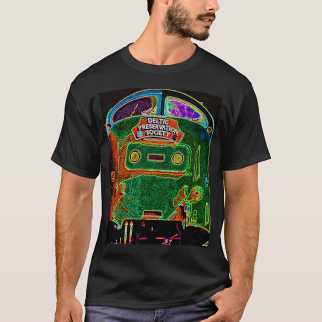 Camiseta Tren diesel británico déltico - interpretación (Anverso)