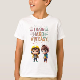 Camiseta Tren duro, ganen fácil con el diseño de Chibi Boy