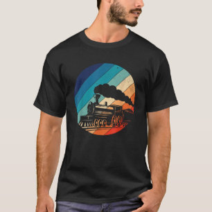 Camiseta Tren Ferrocarril Vintage Retro Locomotora Antiguo 