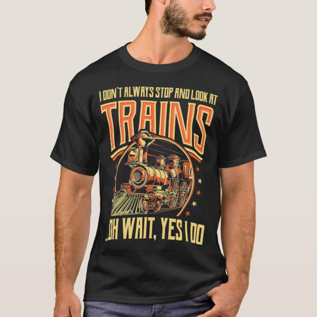 Camiseta Tren Ferrocarril Vintage Tren Funny Train (Anverso)