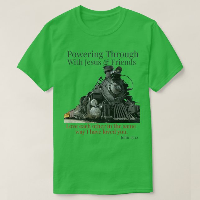 Camiseta Tren Ferroviario Con Potenciación Con Jesús Juan 1 (Diseño del anverso)