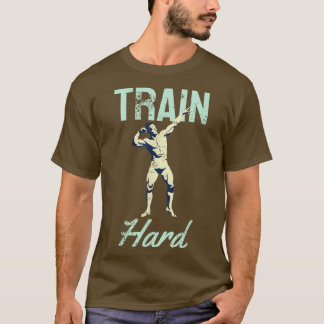 Camiseta Tren fuerte a Gimnasio Retro Motivación