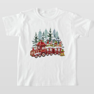 Camiseta Tren gnome de los Navidades festivos