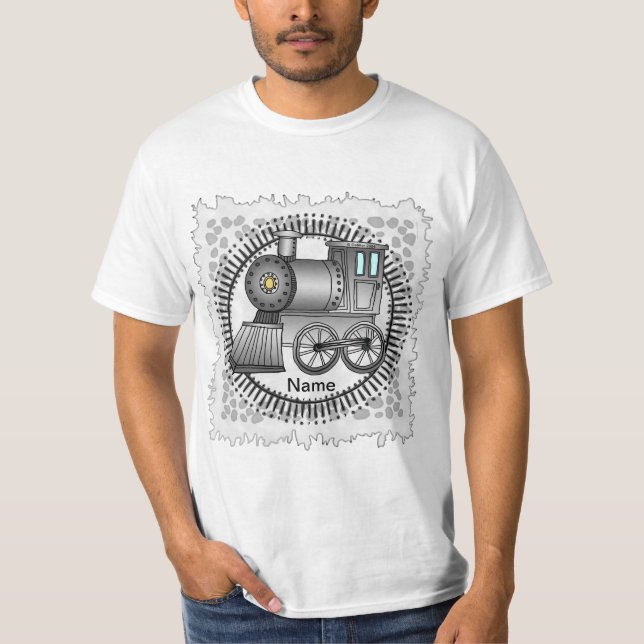 Camiseta tren gris (Anverso)