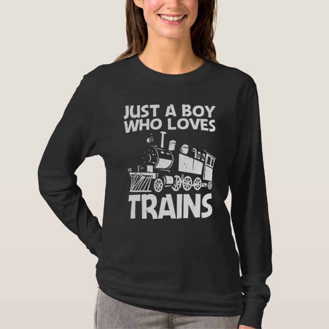 Camiseta Tren Guay Para Niños Tren Locomotor Ferrocarril (Anverso)