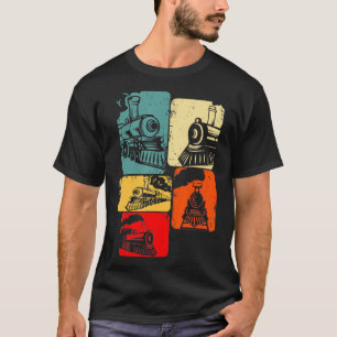Camiseta Tren Ingeniero Ferroviario Tren de Vapor Locomo