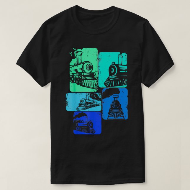 Camiseta Tren Ingeniero Ferroviario Tren de Vapor Locomo (Diseño del anverso)