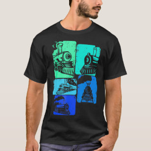 Camiseta Tren Ingeniero Ferroviario Tren de Vapor Locomo