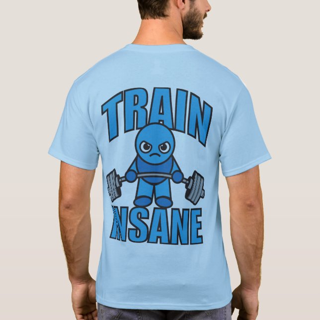 Camiseta TREN INSANE Kawaii Weightlifter Diciembre entrenam (Reverso)