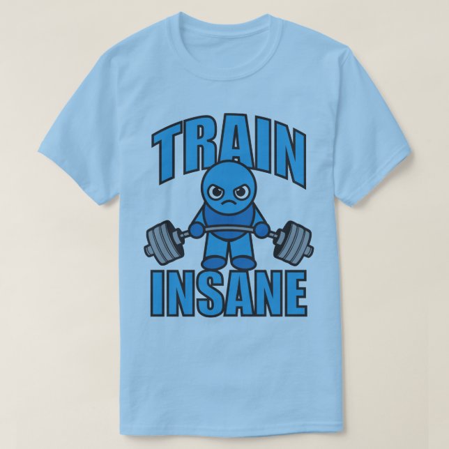 Camiseta TREN INSANE Kawaii Weightlifter Diciembre entrenam (Diseño del anverso)