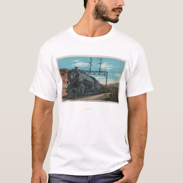 Camiseta Tren pacífico de la unión, barranco del eco, (Anverso)