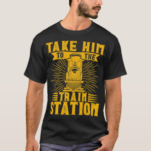 Camiseta Tren para hombres Las mujeres lo llevan a la estac