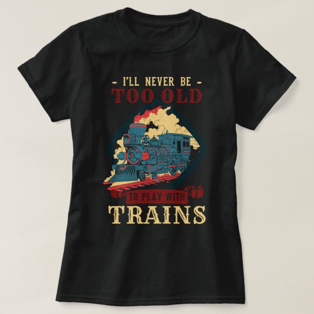 Camiseta Tren Rail Transport Freight Railway Steam Locomot (Diseño del anverso)