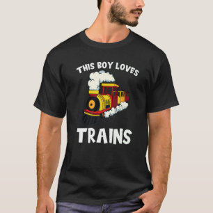 Camiseta Tren Rail Transport Steam Locomotive Boy Freight