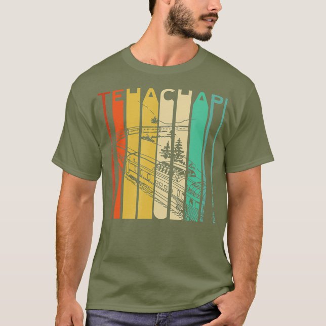 Camiseta Tren Retro de las Montañas Tehachapi Loop Californ (Anverso)
