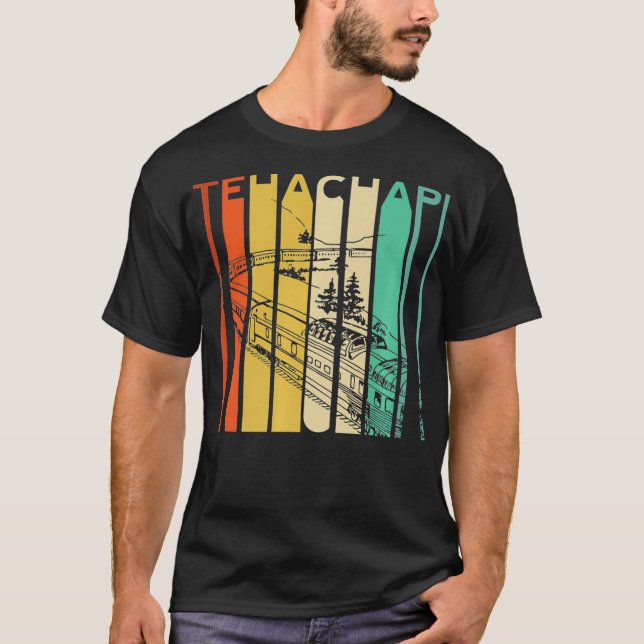 Camiseta Tren Retro de las Montañas Tehachapi Loop Californ (Anverso)