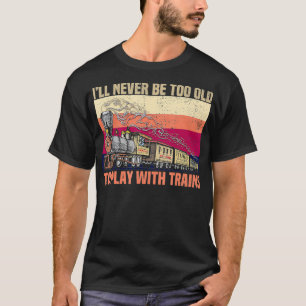 Camiseta Tren retro vintage que nunca tendré edad para juga