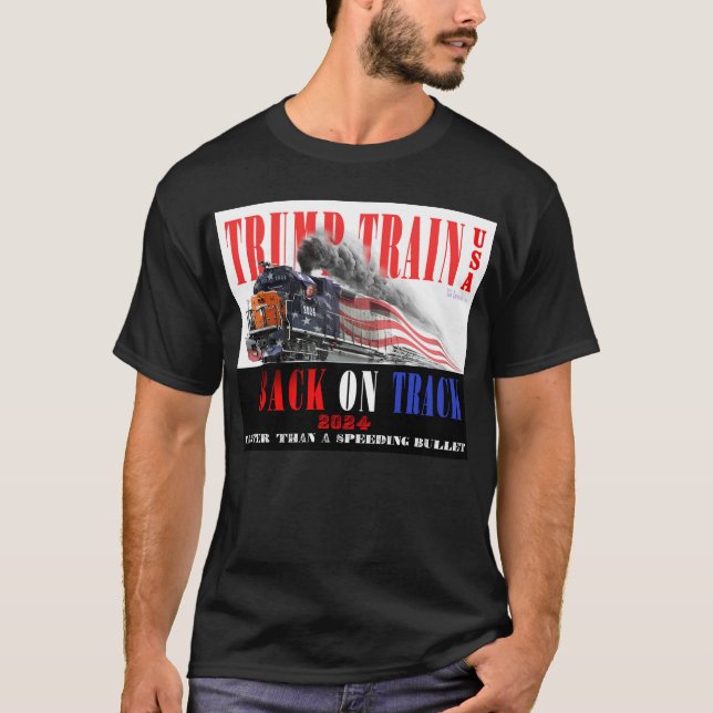 Camiseta Tren Trump 2024 - Más rápido que una bala de veloc (Anverso)