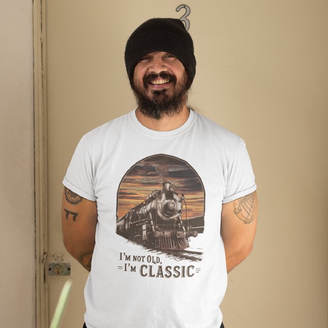 Camiseta Tren viejo No soy viejo Soy clásico (Subido por el creador)
