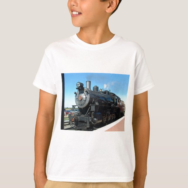 Camiseta Tren viejo uno del vapor de una sesión fotográfica (Anverso)