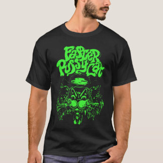 Camiseta trending de pussycat de color verde completo más r