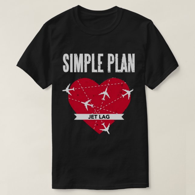Camiseta Trending Simple Plan Jet Lag Regalos Para Cámaras  (Diseño del anverso)