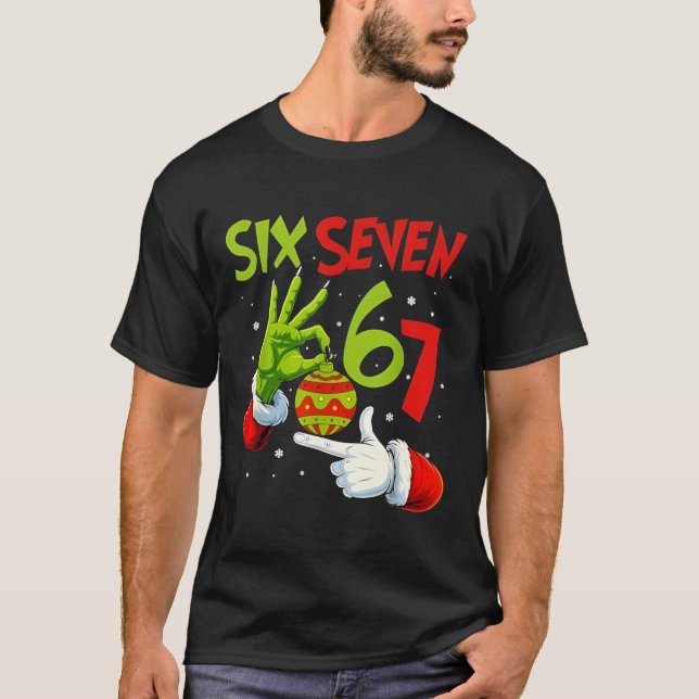 Camiseta Trending Six Seven Meme 6 7 Christmas 67 Xmas Men  (Anverso)