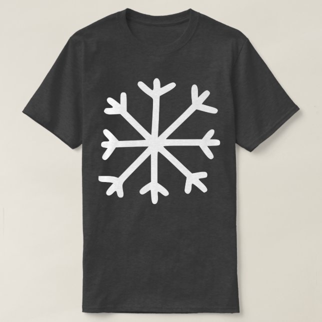 Camiseta Trendy Aesthetic Cute Snowflake  (Diseño del anverso)
