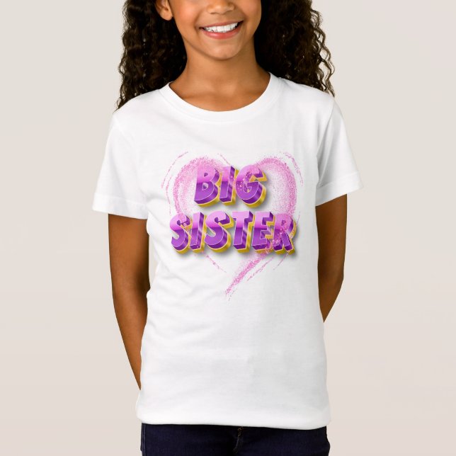 Camiseta "Trendy Big Sister T-Shirt para Chicas" (Anverso)