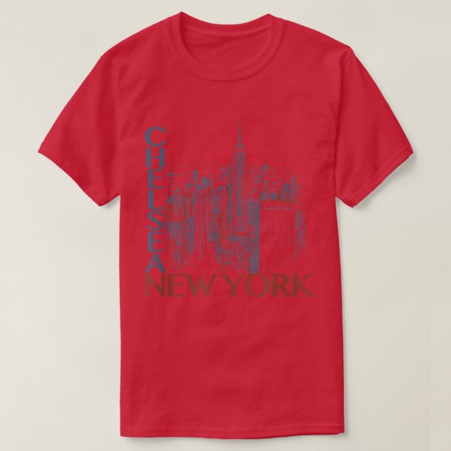 Camiseta Trendy Chelsea New York Night City Poster (Diseño del anverso)