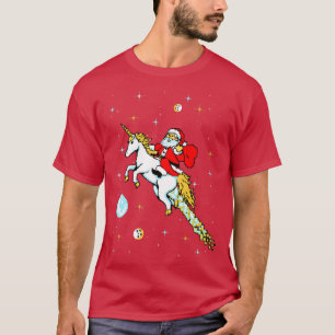 Camiseta Trendy Christmas Celestial Santa Riding Unicorn Gr