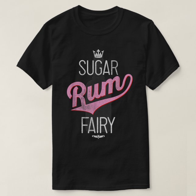 Camiseta Trendy Christmas Sugar Rum Fairy Bottle Silhouette (Diseño del anverso)