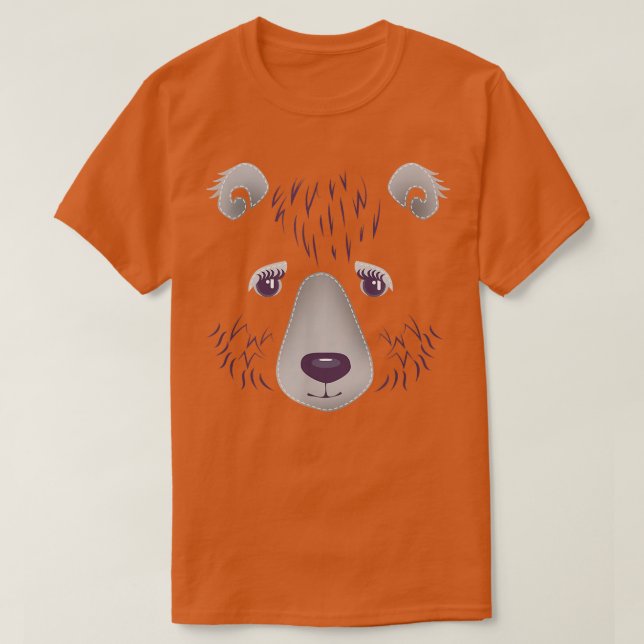 Camiseta Trendy Cute Polar Bear Face  (Diseño del anverso)