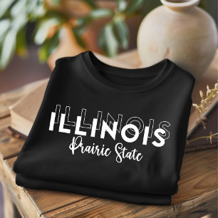 Camiseta trendy del estado de pradera de Illinois