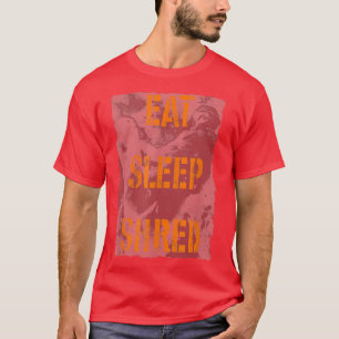 Camiseta Trendy Eat Sleep Shred Snowboard Poster 