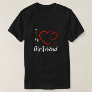 Camiseta Trendy I Love My Girlfriend Heart