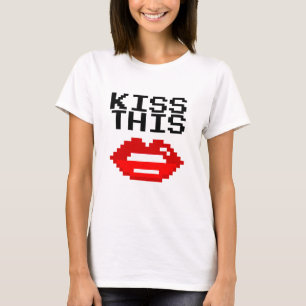 Camiseta Trendy Kiss This Red Lips para mujeres