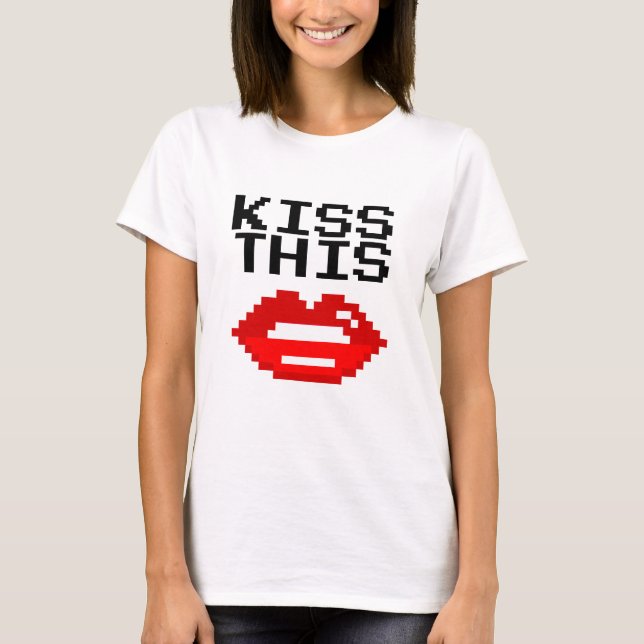 Camiseta Trendy Kiss This Red Lips t shirt for women (Anverso)