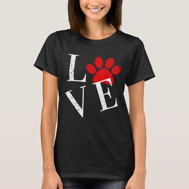 Camiseta TRENDY LOVE DOG PAW (Anverso)