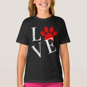 Camiseta TRENDY LOVE DOG PAW T-Shirt