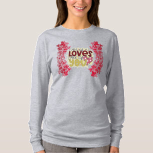 Camiseta Trendy Love You Día de San Valentín Long Sleeve