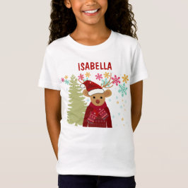 Camiseta Trendy Matching Cute Red Nose Reindeer Christmas