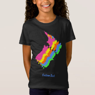 CAMISETA TRENDY RETRO NZ COLORIDO PAÍS GRÁFICO KIWI KID