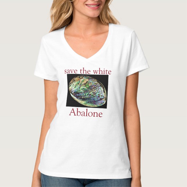 Camiseta Trendy Save The White Abalone Cita Blanca (Anverso)