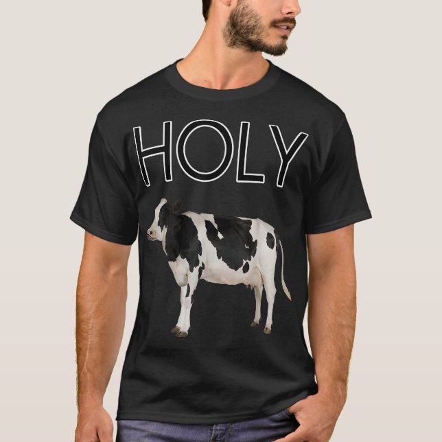 Camiseta Trendy Teez unise adult  Holy Cow T , Red, Small U (Anverso)